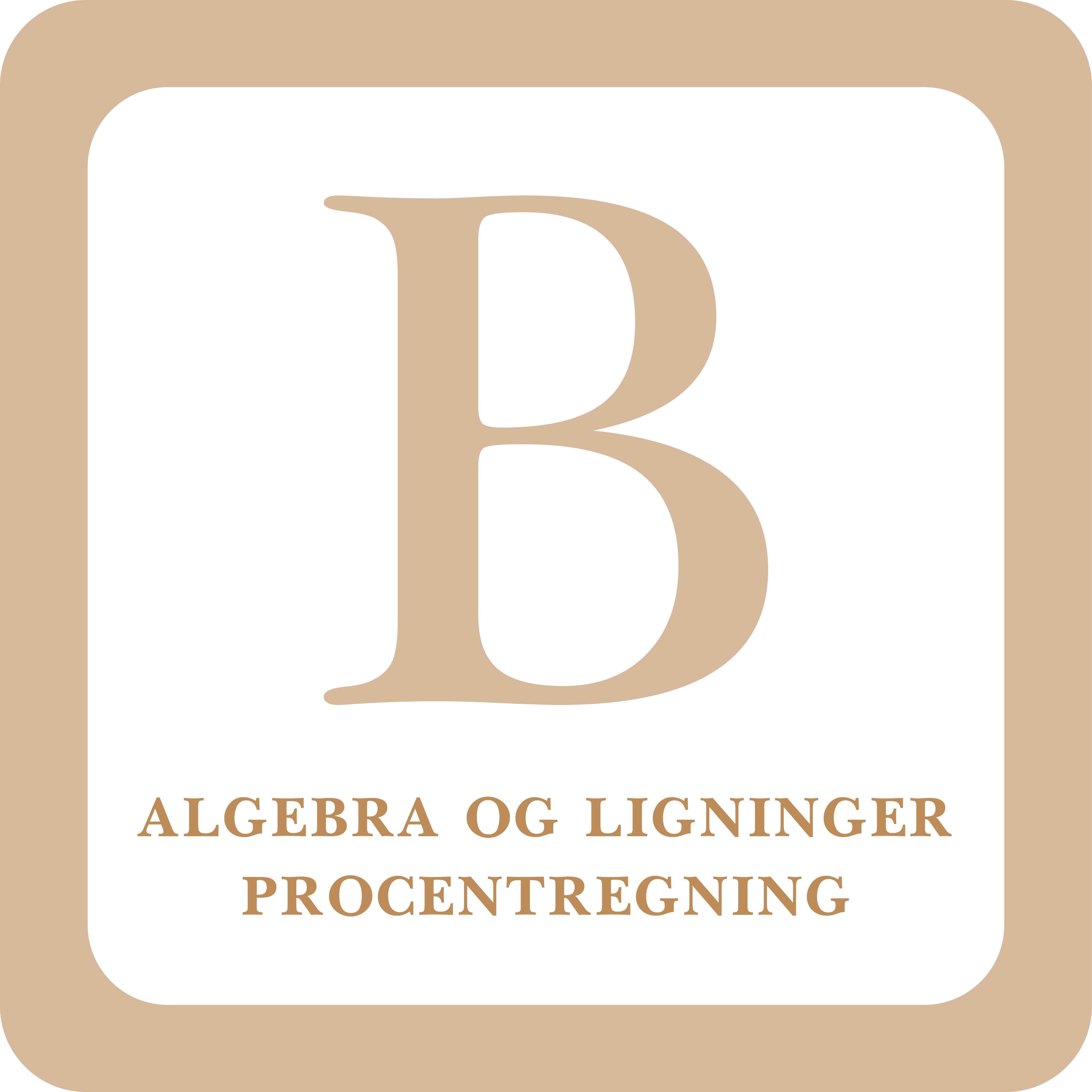 Read more about the article ALGEBRA OG LIGNINGER PROCENTREGNING – B