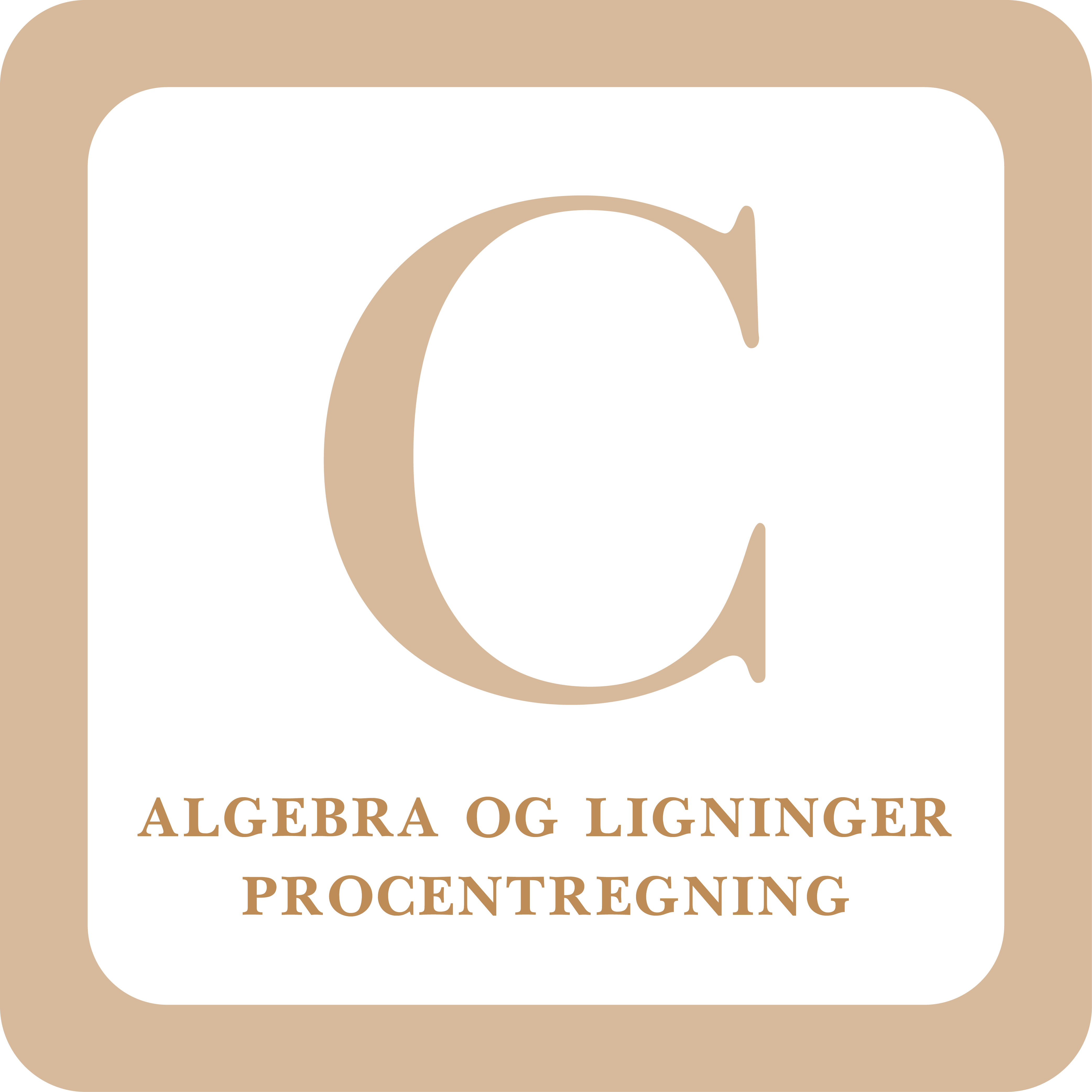 Read more about the article ALGEBRA OG LIGNINGER PROCENTREGNING – C